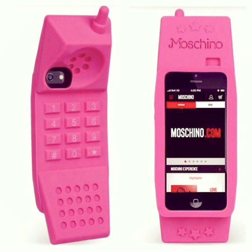 Moschino iphone cover  pink Barbie phone